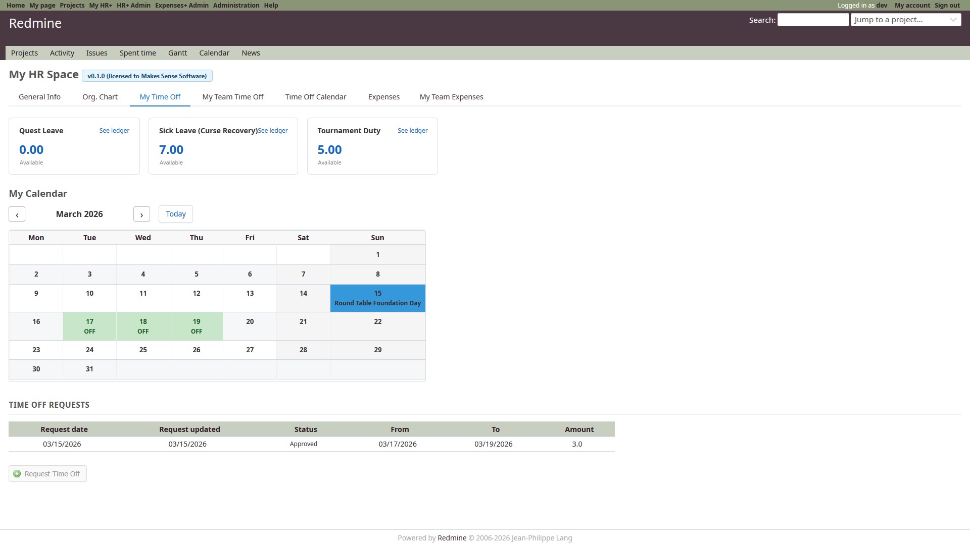 Time Off & Timesheets